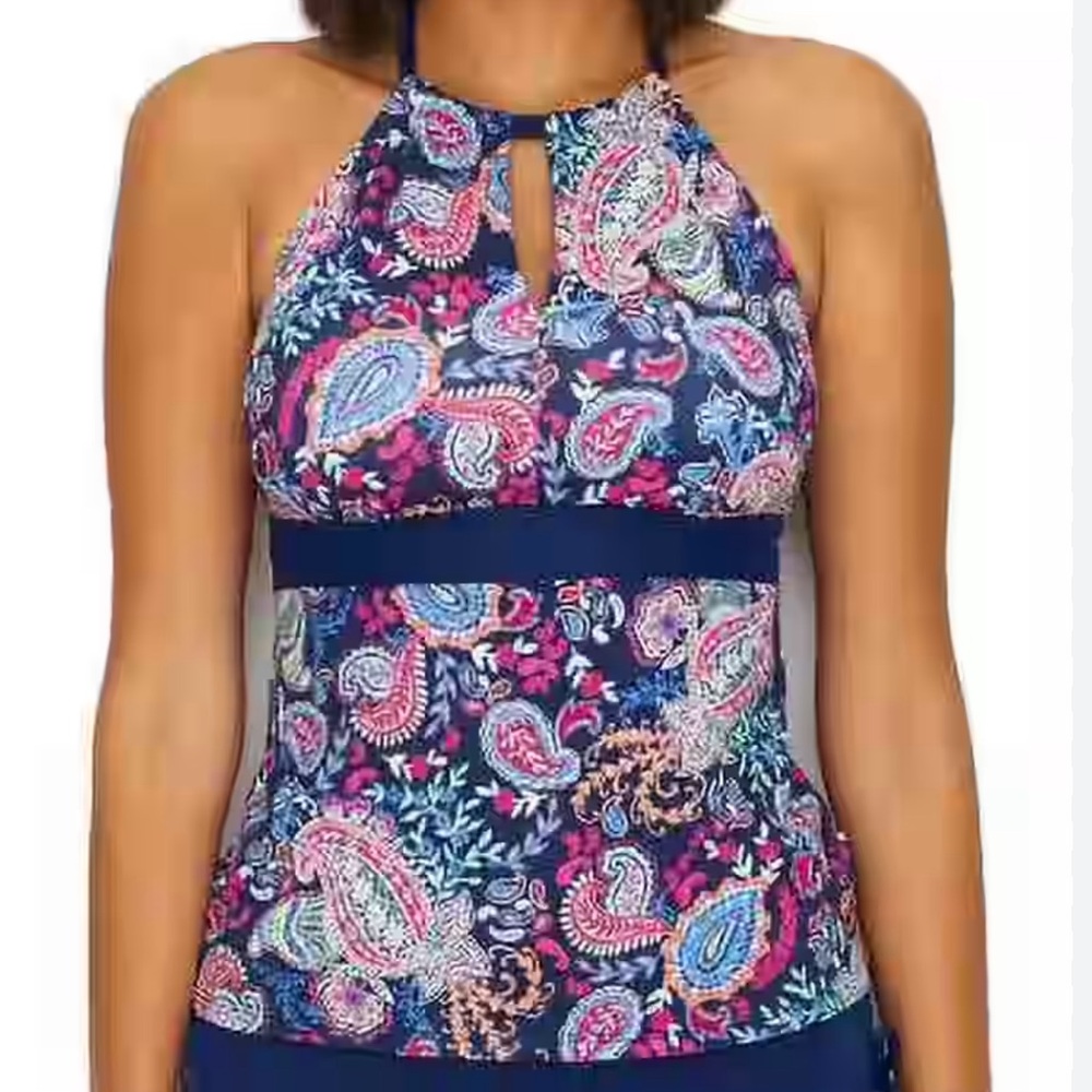 24th & Ocean Halter Swim Top Sz Lg